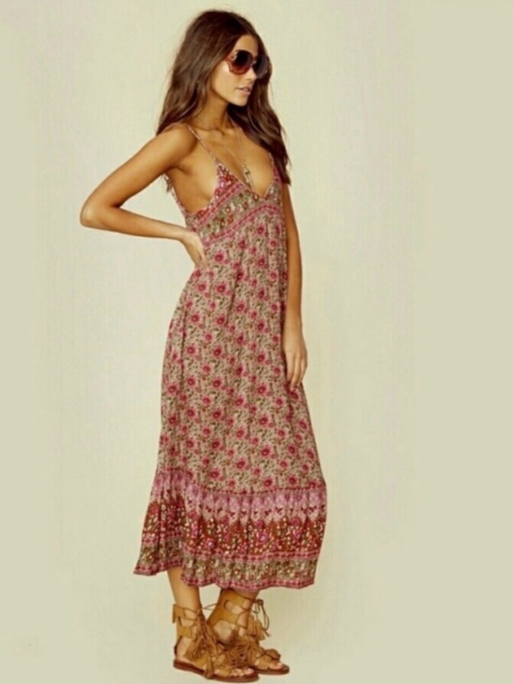 SPELL Kombi Strappy Dress in Spice excellent vintage rare print - Picture 3 of 6